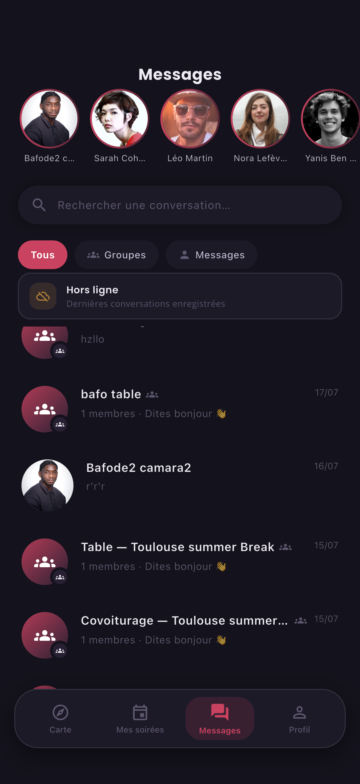 Messages Repère